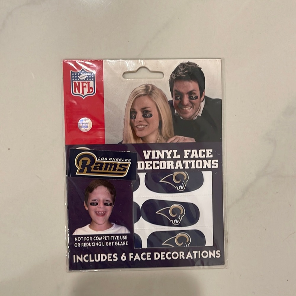 Los Angeles Rams face stickers